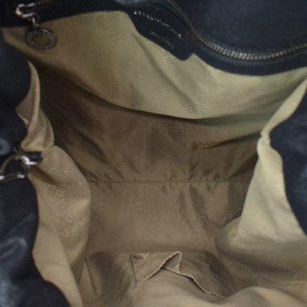 STELLA MCCARTNEY Falabella Large Faux Leather Chain Shoulder Bag Black