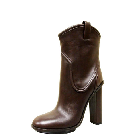 GUCCI Runway Leather Platform Boots Brown 270515 US 6.5 - Last Call