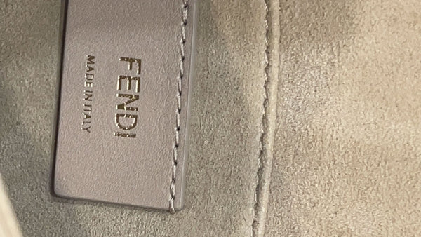 FENDI Kan U Small Embossed Leather Crossbody Bag Brown