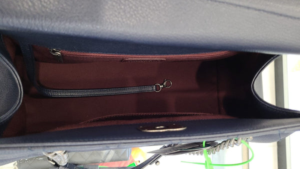 CHANEL City Rock Quilted Leather Shopping Tote Bag Blue