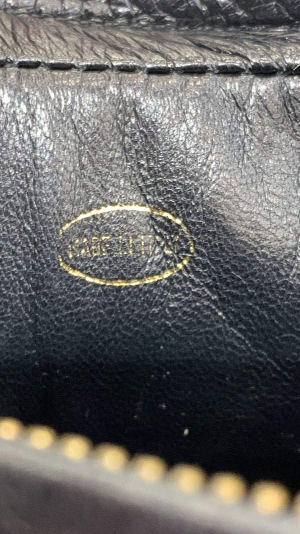 CHANEL Vintage Lambskin Leather Camera Shoulder Bag Black