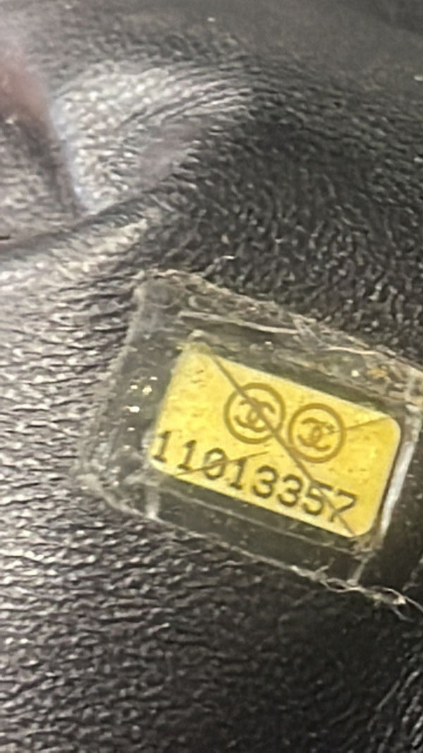 CHANEL CC Chain Around Leather Bowling Bag Black