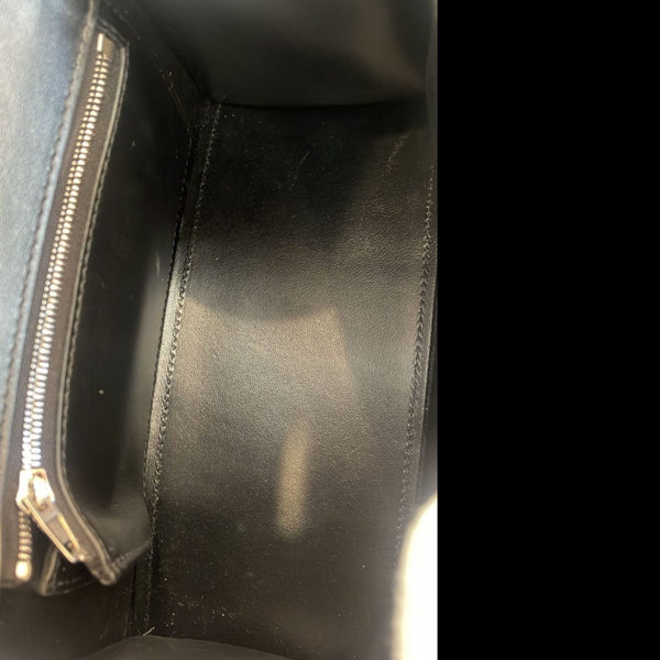 BALENCIAGA Women Hourglass Polka Dot Leather Tote Shoulder Bag Black