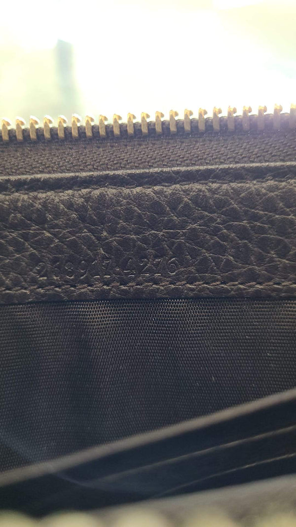 GUCCI GG Canvas Zip Around Wallet Brown 268917