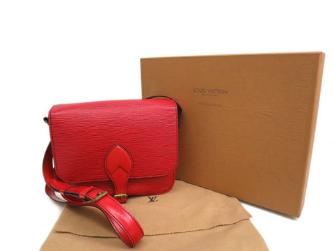 Louis Vuitton Cartouchiere Epi Red Shoulder Bag