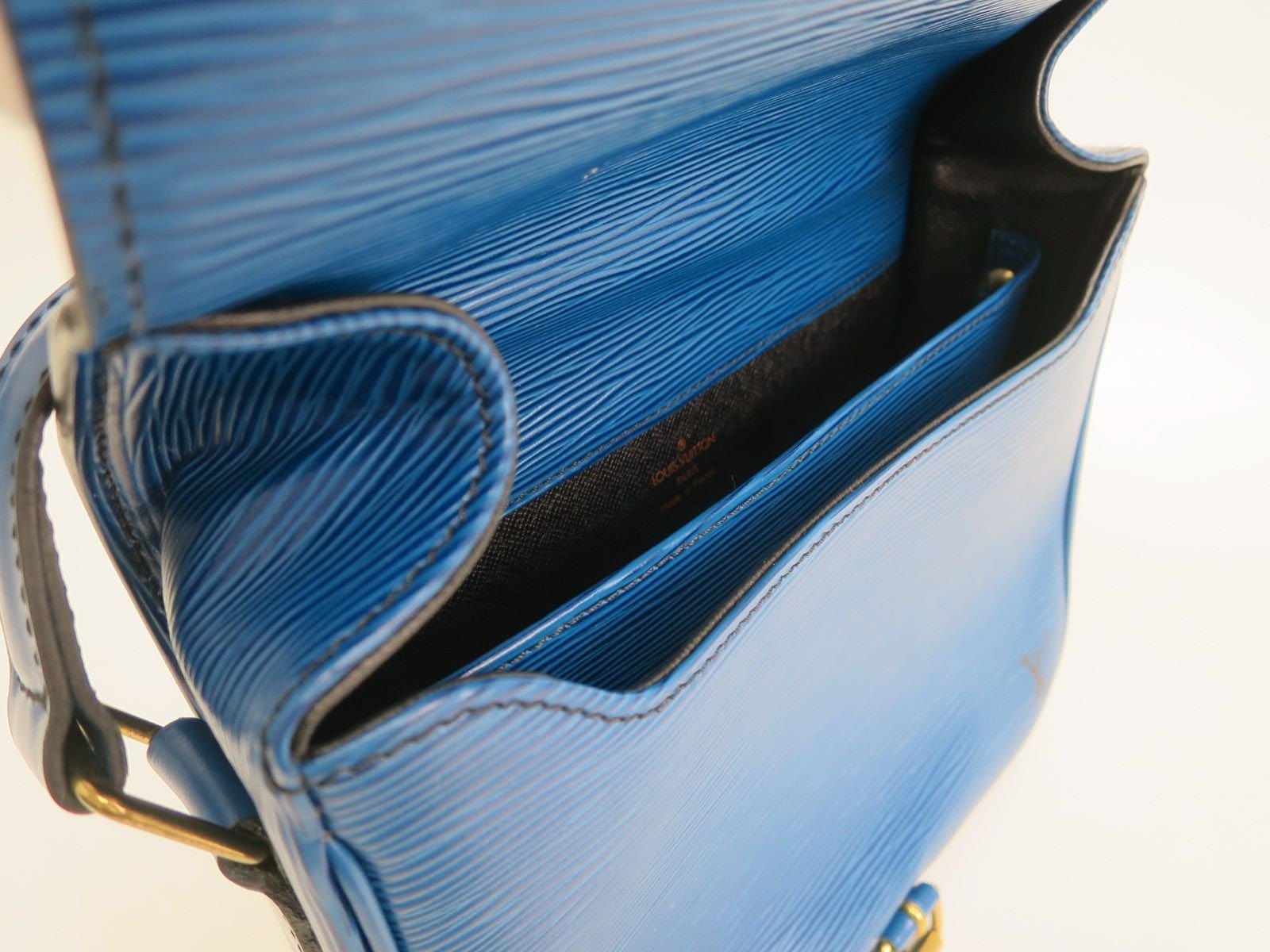LOUIS VUITTON Toledo Blue Epi Leather Checkbook/Wallet - ShopperBoard