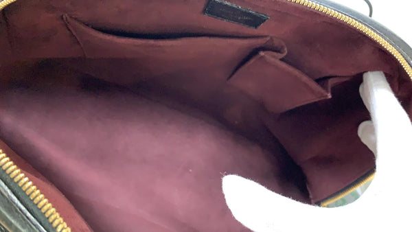 LOUIS VUITTON Mizi Vienna Monogram Leather Satchel Bag Black