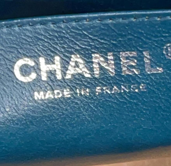 CHANEL Jumbo Single Flap Lambskin Leather Crossbody Bag Teal