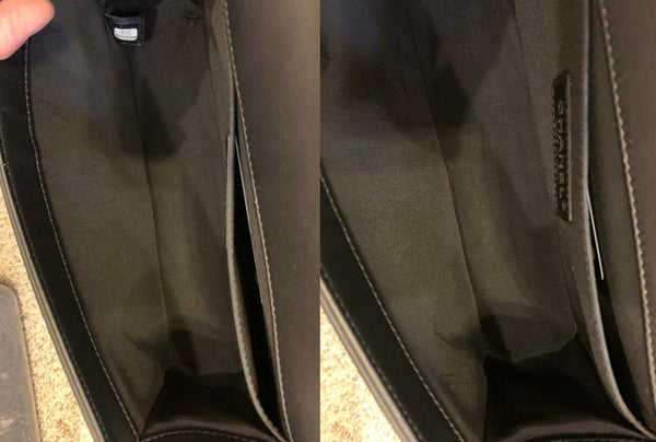 CHANEL Boy Medium Lambskin Leather Shoulder Bag Black