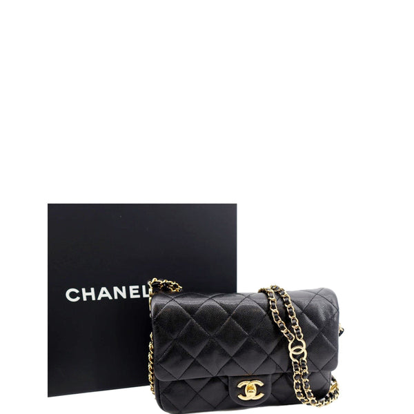 Chanel Mini Flap Grained Calfskin Leather Shoulder Bag - Product