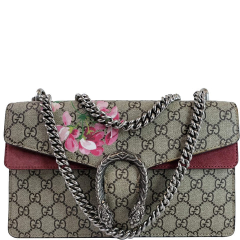 GUCCI Dionysus Small GG Blooms Shoulder Bag Beige 400249