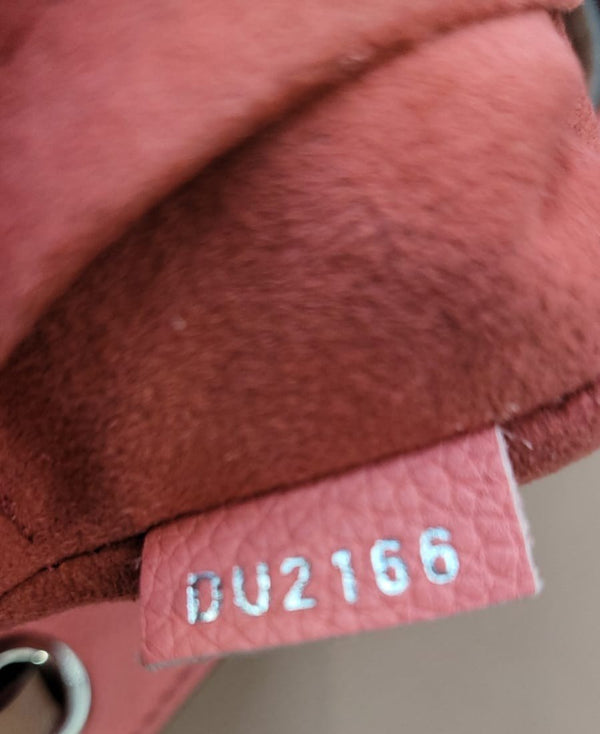 LOUIS VUITTON Lockme Calfskin Leather Backpack Salmon