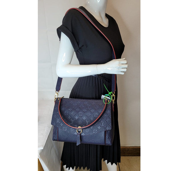 Louis Vuitton Blanche MM Empreinte Leather Shoulder Bag women wear