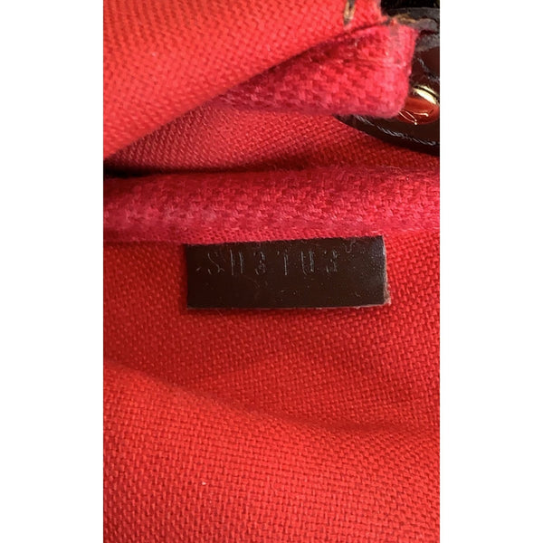 LOUIS VUITTON Eva Damier Ebene Pochette Clutch Crossbody Bag