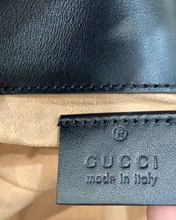 preowned Gucci GG Marmont Super Mini Leather Crossbody Bag