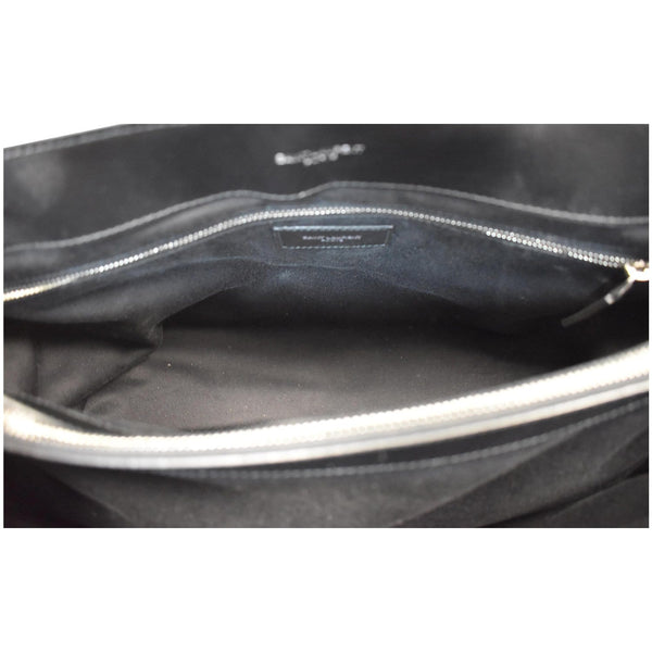 YVES SAINT LAURENT Large Loulou Calfskin Matelasse Chain Shoulder Bag Black