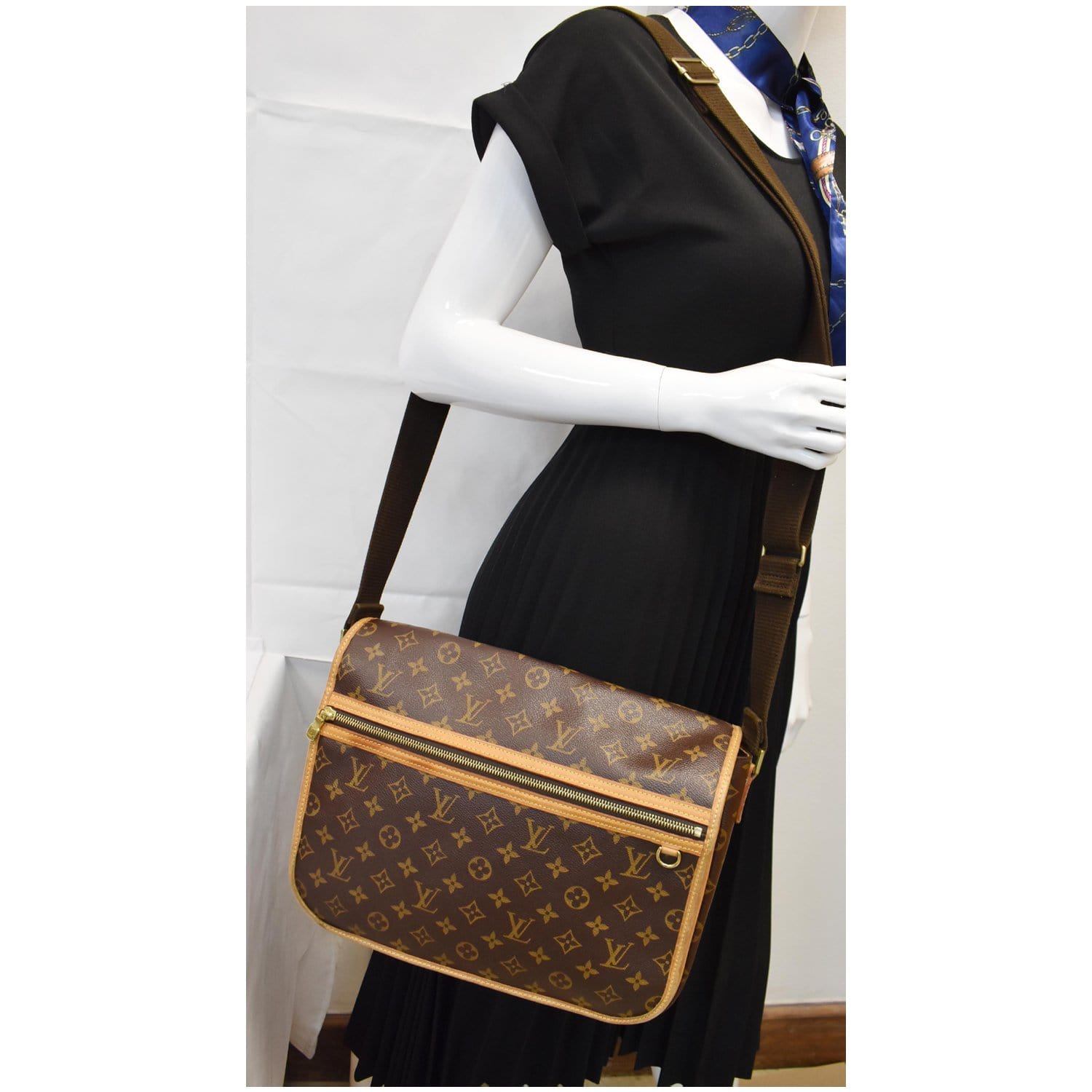 Shop for Louis Vuitton Monogram Canvas Leather Bosphore Messenger