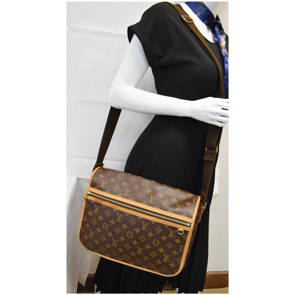 LOUIS VUITTON Bosphore GM Monogram Canvas Crossbody Bag Brown