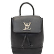 LOUIS VUITTON Lockme Calfskin Leather Backpack Bag Black