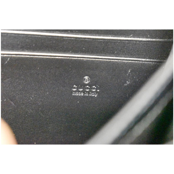 GUCCI GG Marmont Mini Matelasse Leather Crossbody Bag Black 474575