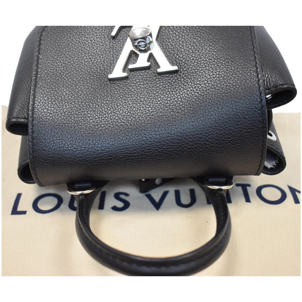 LOUIS VUITTON Lockme Calfskin Leather Backpack Bag Black