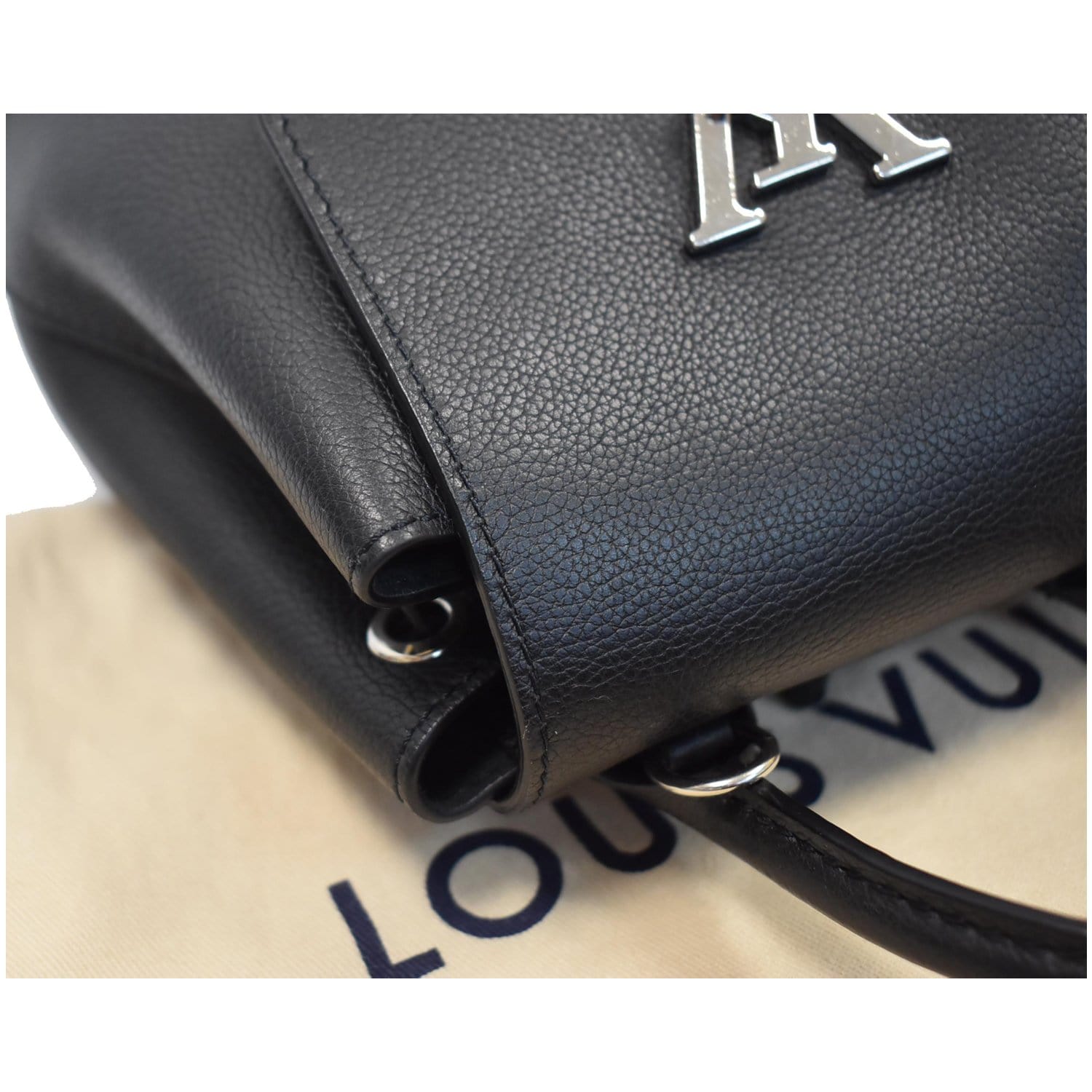 Louis Vuitton Black Leather Lockme Backpack, Designer Brand, Authentic Louis  Vuitton