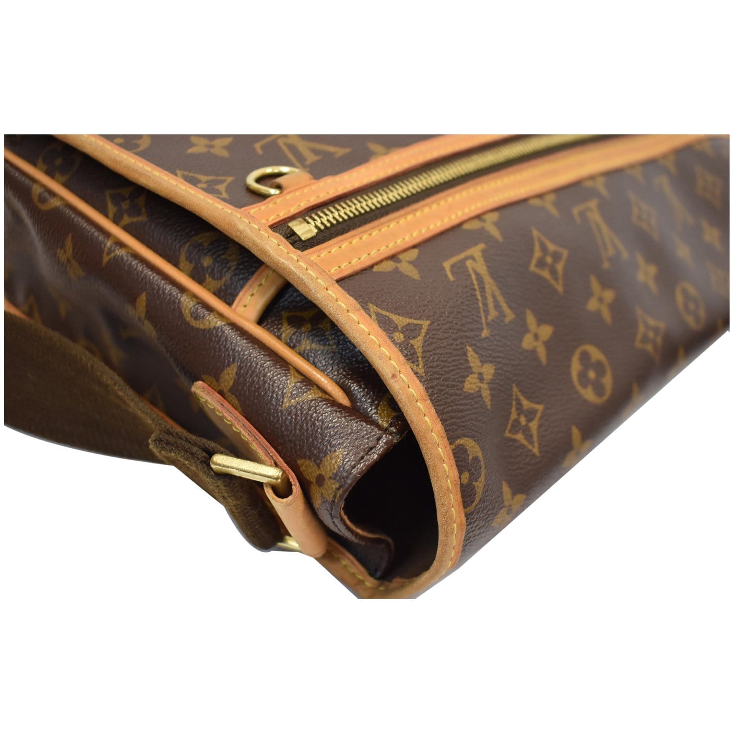 Louis Vuitton Vintage Monogram Flap Messenger Bag GM Brown