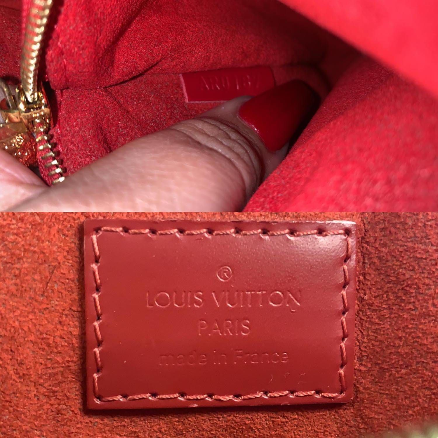 Louis Vuitton Damier Ebene Caissa Clutch Cherry –