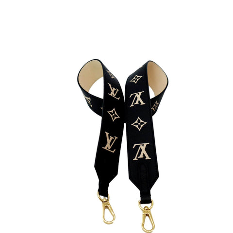 LOUIS VUITTON Bicolor Monogram Empreinte Bag Strap Black