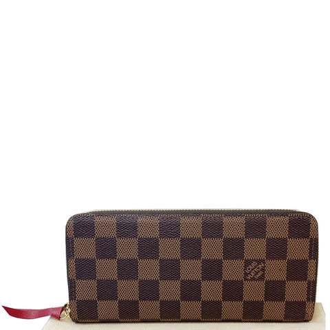 LOUIS VUITTON Clemence Damier Ebene Wallet Brown