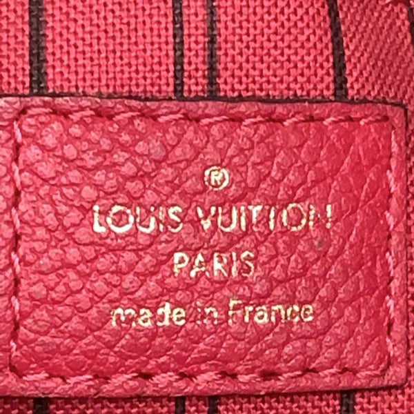 LOUIS VUITTON Montaigne BB Monogram Empreinte Leather Satchel Bag Dahlia