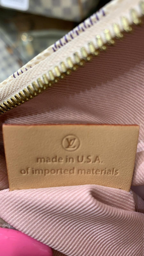 Louis Vuitton Lymington Damier Azur Shoulder Bag White - made in USA