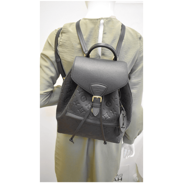 Louis Vuitton Montsouris Empreinte Leather Backpack Bag - bag in shoulders