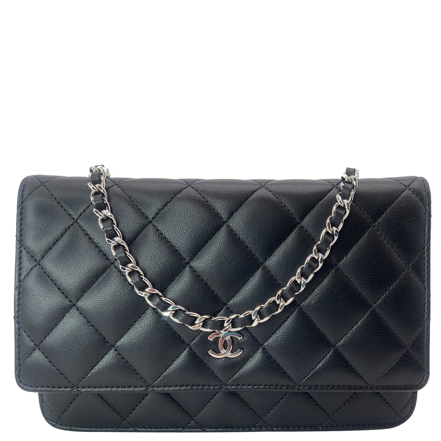 Chanel Classic Quilted Caviar Leather WOC Wallet Crossbody Bag
