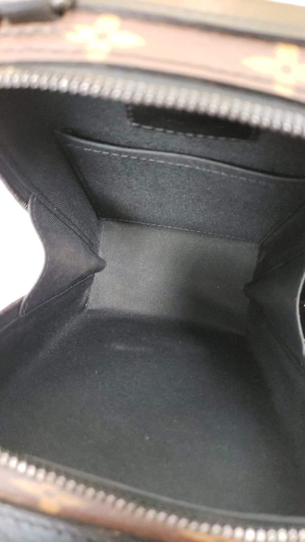 LOUIS VUITTON Vertical Soft Trunk Embroidered Crossbody Bag Black