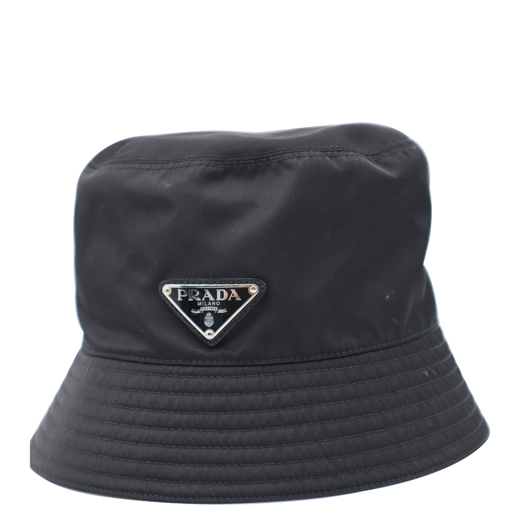 PRADA Re-Nylon Logo Bucket Hat Black