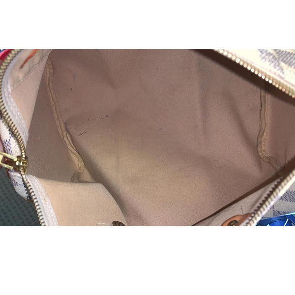 LV Speedy 30 Damier Azur Satchel Bag - Inside view