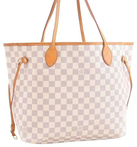 Louis Vuitton Damier Azur Neverfull MM Tote Bag