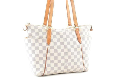 Louis Vuitton Totally Pm White Damier Azur Canvas Tote