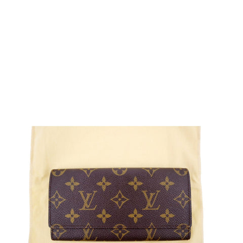 Louis Vuitton Fold Over Monogram Canvas Wallet in Brown - Product
