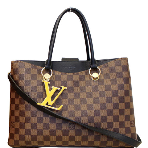 LOUIS VUITTON LV Riverside Damier Ebene Shoulder Bag Noir
