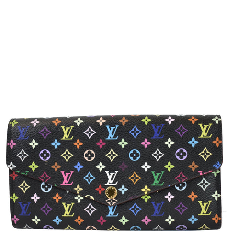 LOUIS VUITTON Sarah NM Multicolor Monogram Wallet Black