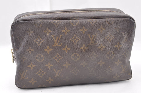 Louis Vuitton Monogram Trousse Toilette 28 Clutch Hand Bag MB1013