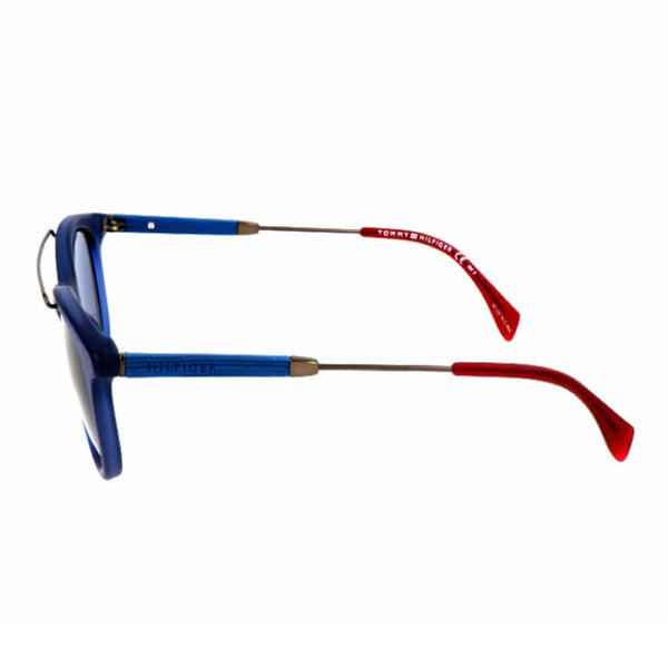 TOMMY HILFIGER TH 1348/S JU7 49 Round Unisex Sunglasses Blue Lens