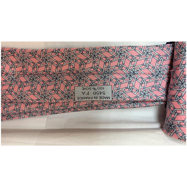 Hermes Men's Silk Neck Tie in Pink - Hermes Birkin Tie