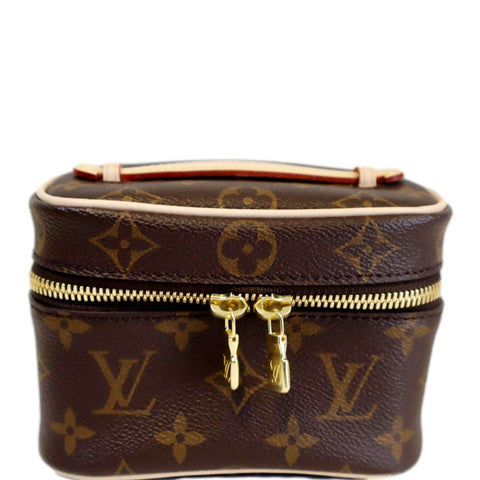 LOUIS VUITTON Nice Nano Monogram Canvas Toiletry Pouch Brown
