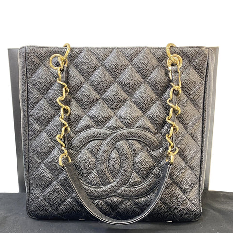 CHANEL Petit Shopping Tote PST Tote Bag Black