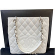 CHANEL Petit Shopping Tote PST Tote Bag White