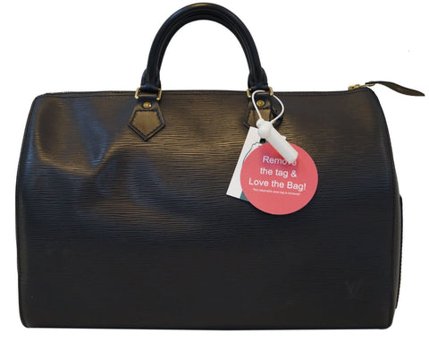 LOUIS VUITTON Epi Leather Black Speedy 35 Handbag