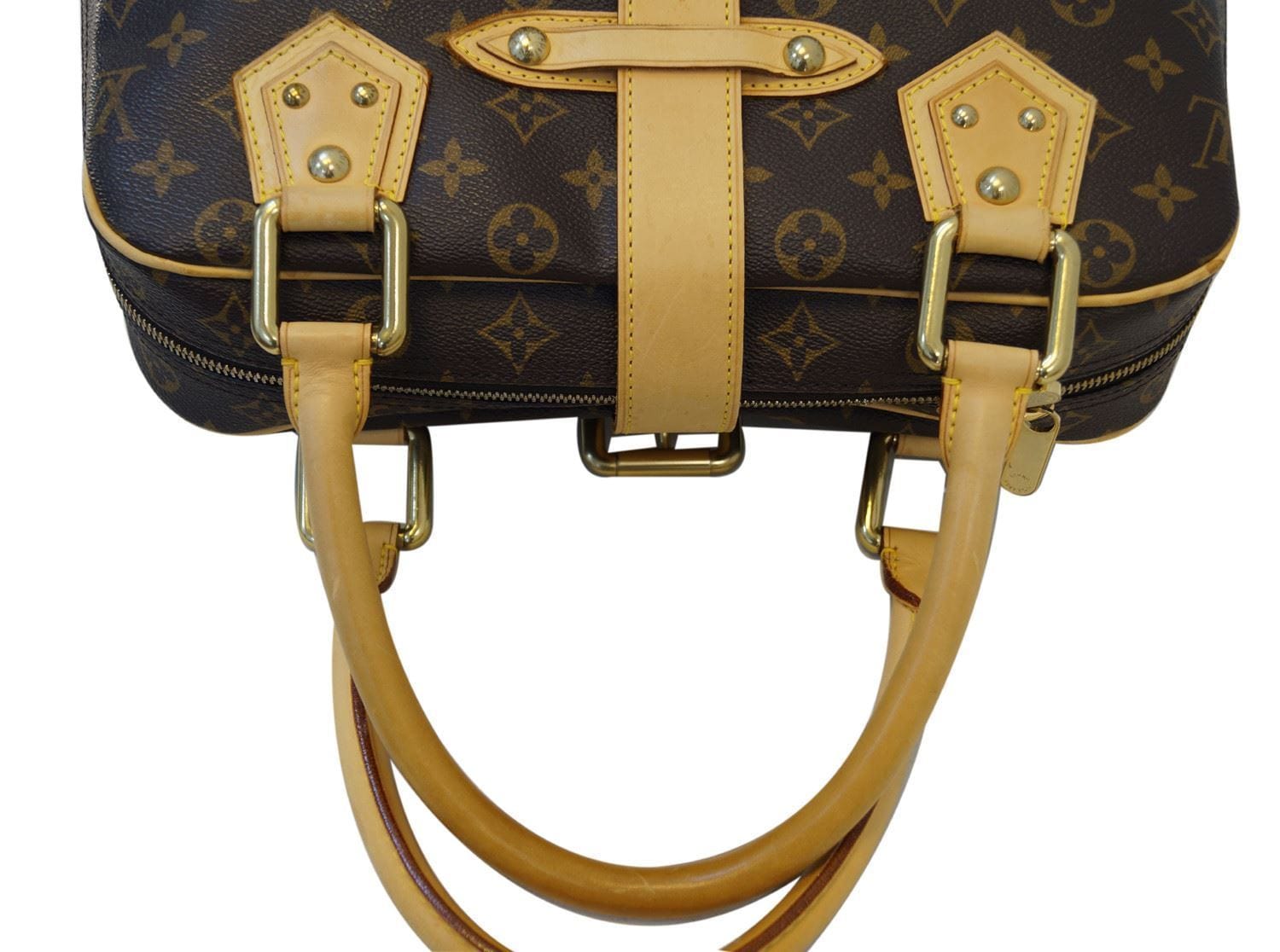 Manhattan leather handbag Louis Vuitton Brown in Leather - 34609503